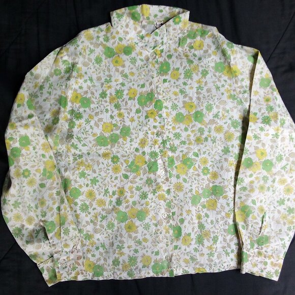 Vintage 70s Permanent Press Floral Button Shirt - Picture 2 of 5